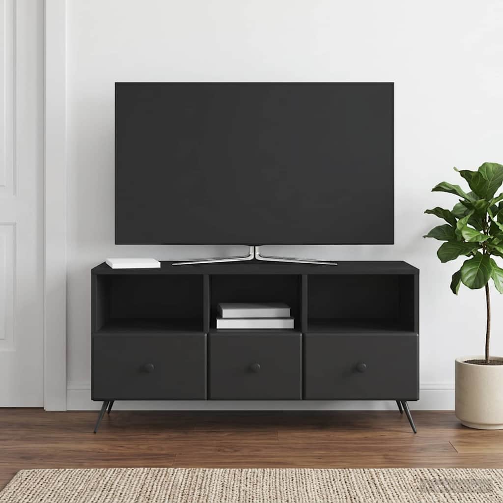 vidaXL Szafka pod telewizor z szufladą Czarny 102 x 34,5 x 50 cm