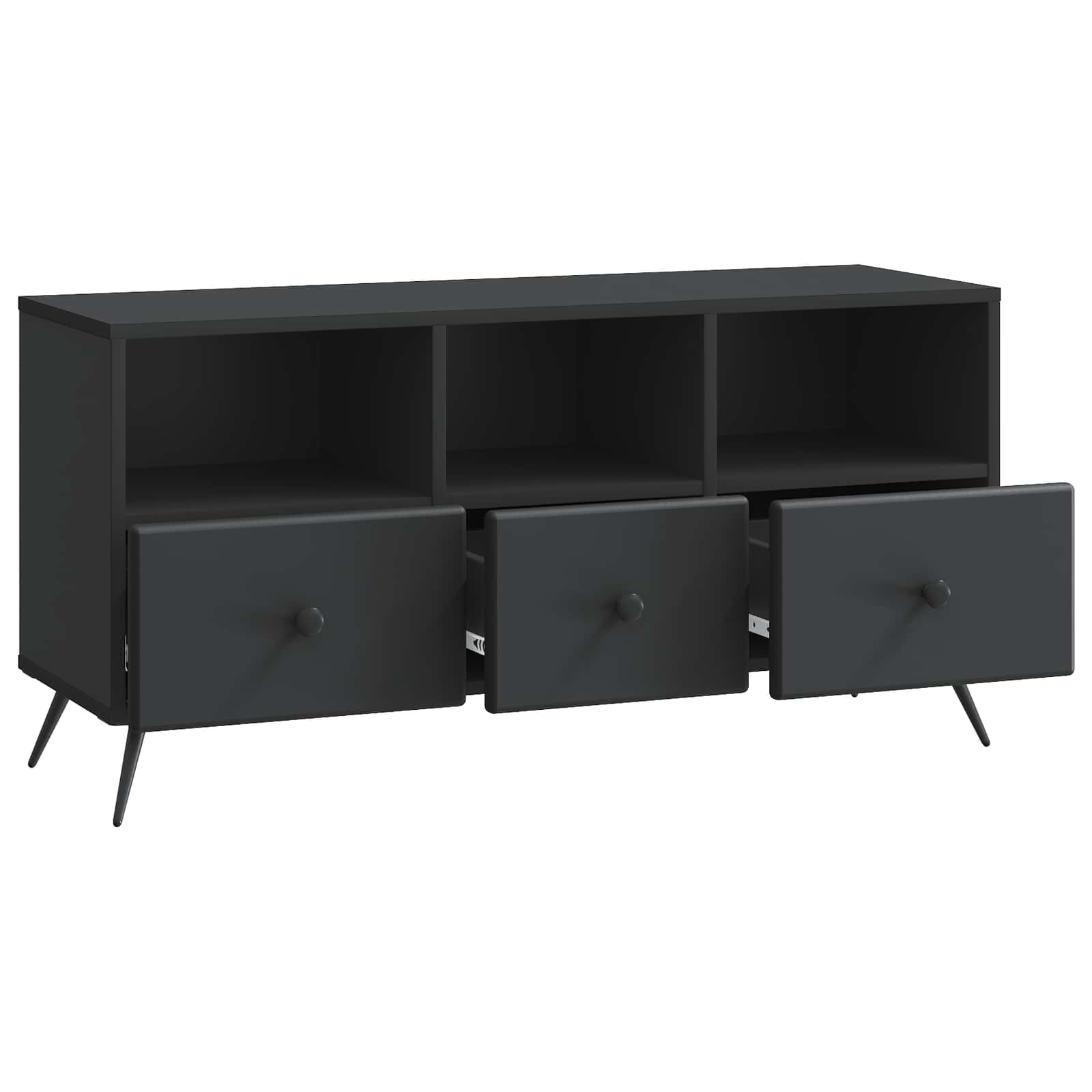 vidaXL Szafka pod telewizor z szufladą Czarny 102 x 34,5 x 50 cm