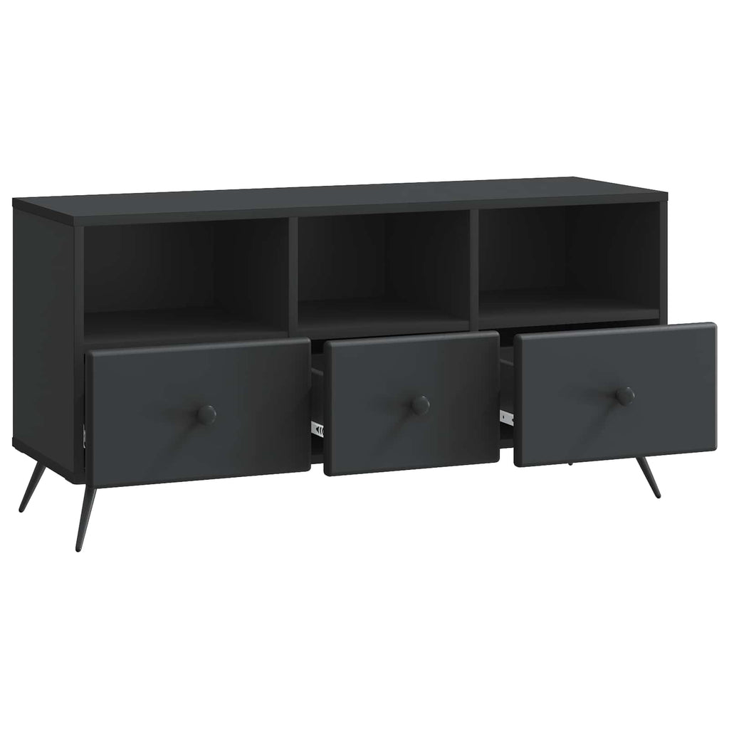 vidaXL Szafka pod telewizor z szufladą Czarny 102 x 34,5 x 50 cm