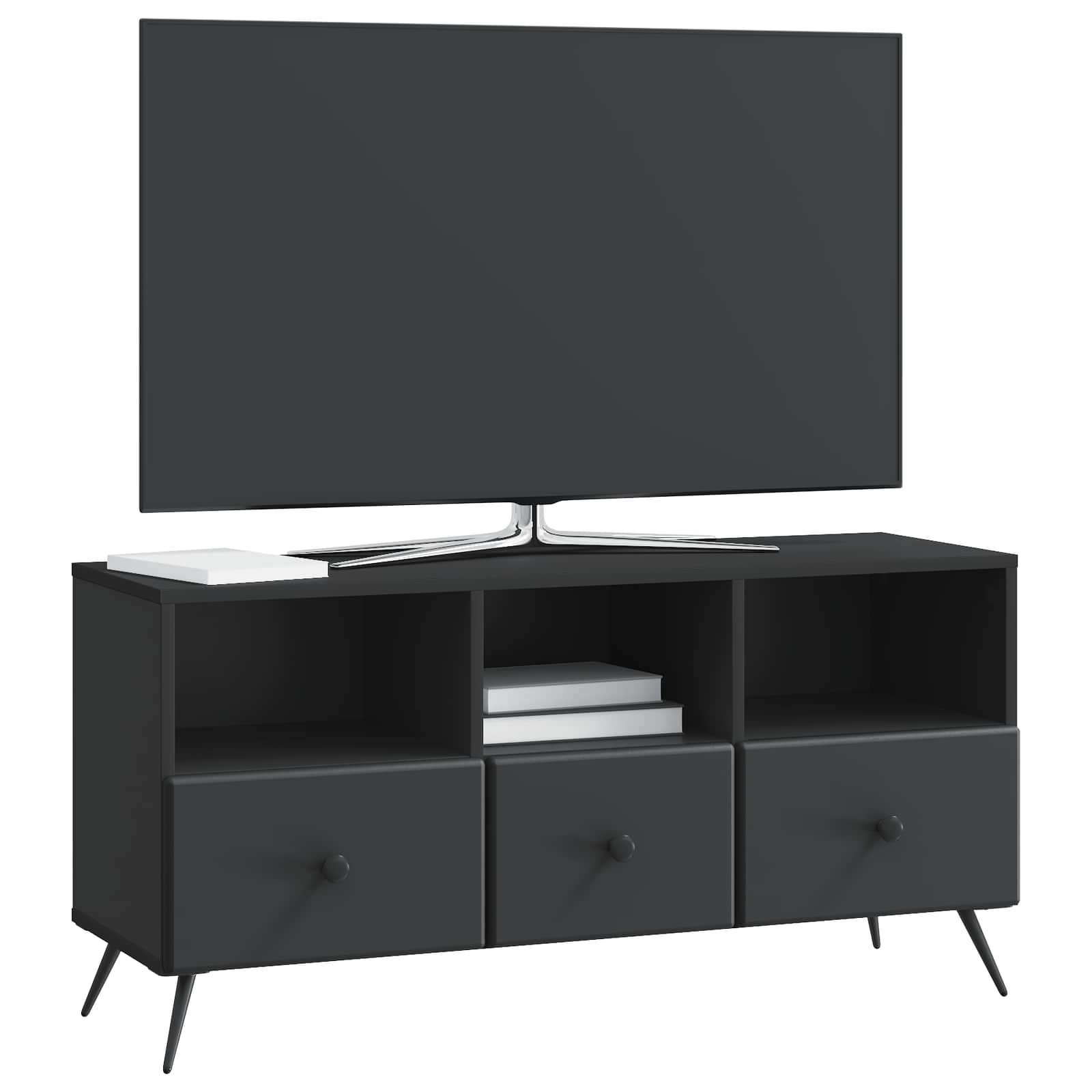 vidaXL Szafka pod telewizor z szufladą Czarny 102 x 34,5 x 50 cm