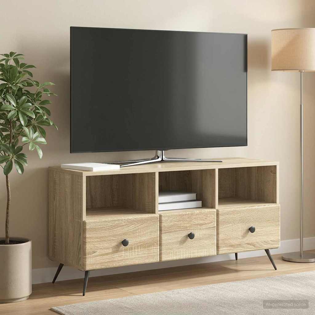 vidaXL Szafka pod telewizor z szufladą dąb Sonoma 102 x 34,5 x 50 cm