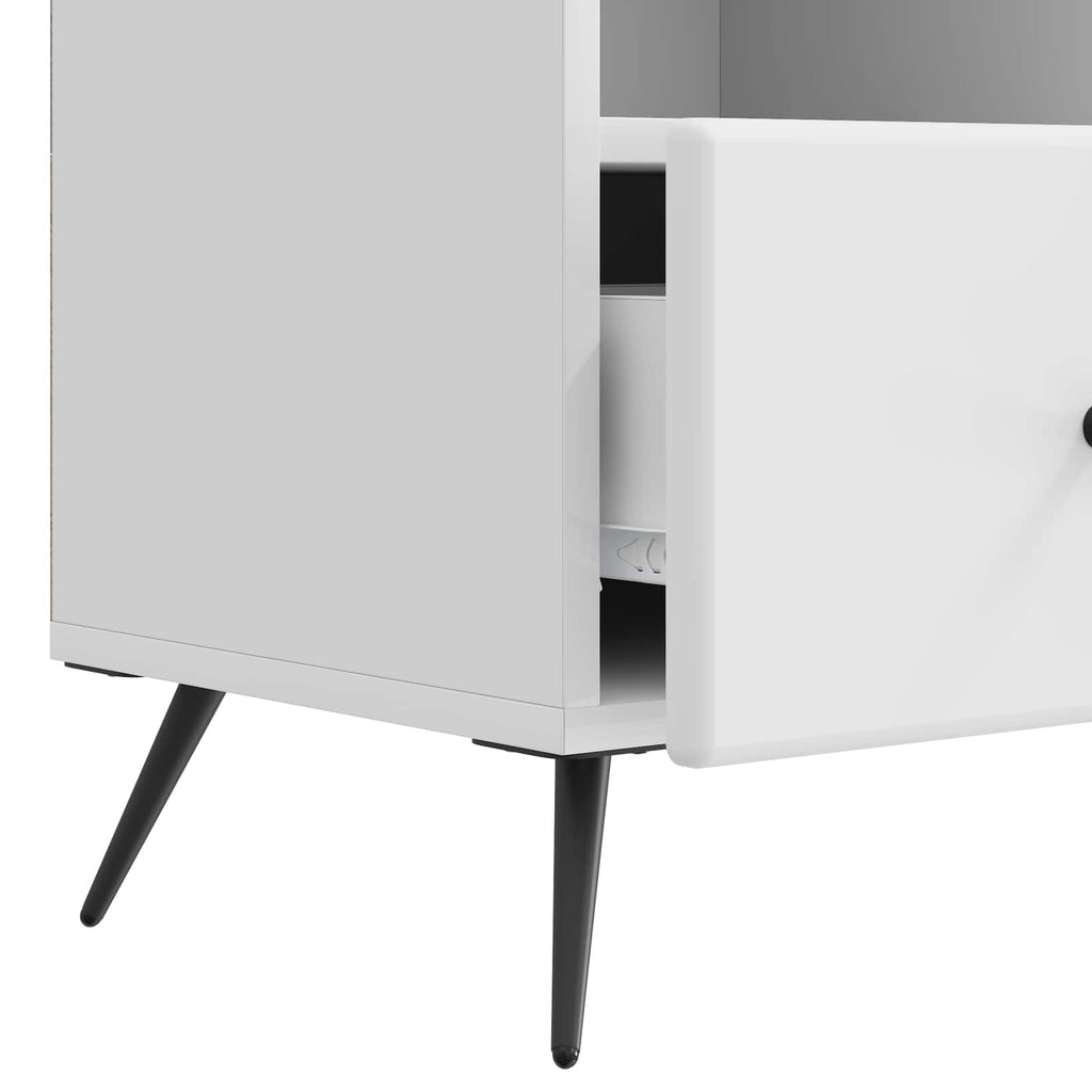 vidaXL Szafka pod telewizor Biały wysoki połysk 102 x 34,5 x 50 cm