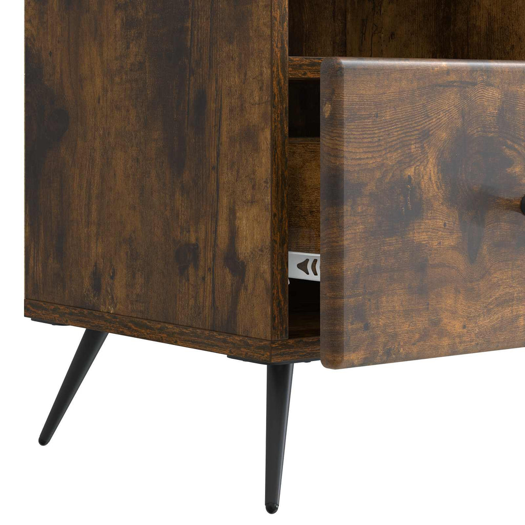 vidaXL Szafka pod telewizor z szufladą Dąb wędzony 102 x 34,5 x 50 cm