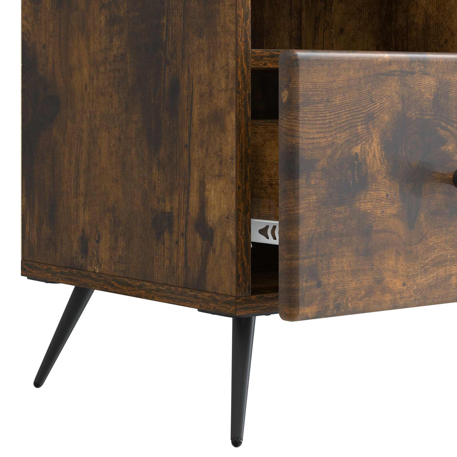 vidaXL Szafka pod telewizor z szufladą Dąb wędzony 102 x 34,5 x 50 cm