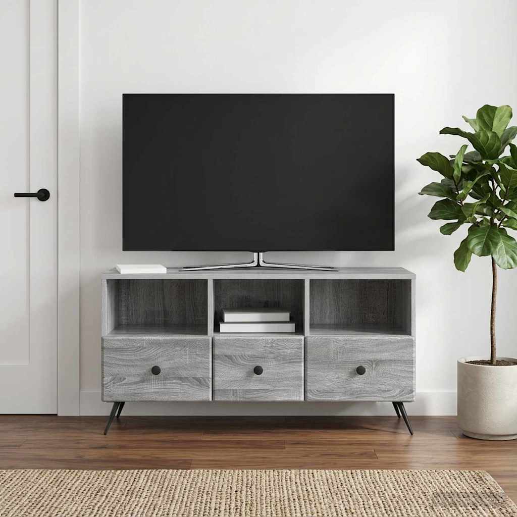 vidaXL Szafka pod telewizor z szufladą Szary Sonoma 102 x 34,5 x 50 cm