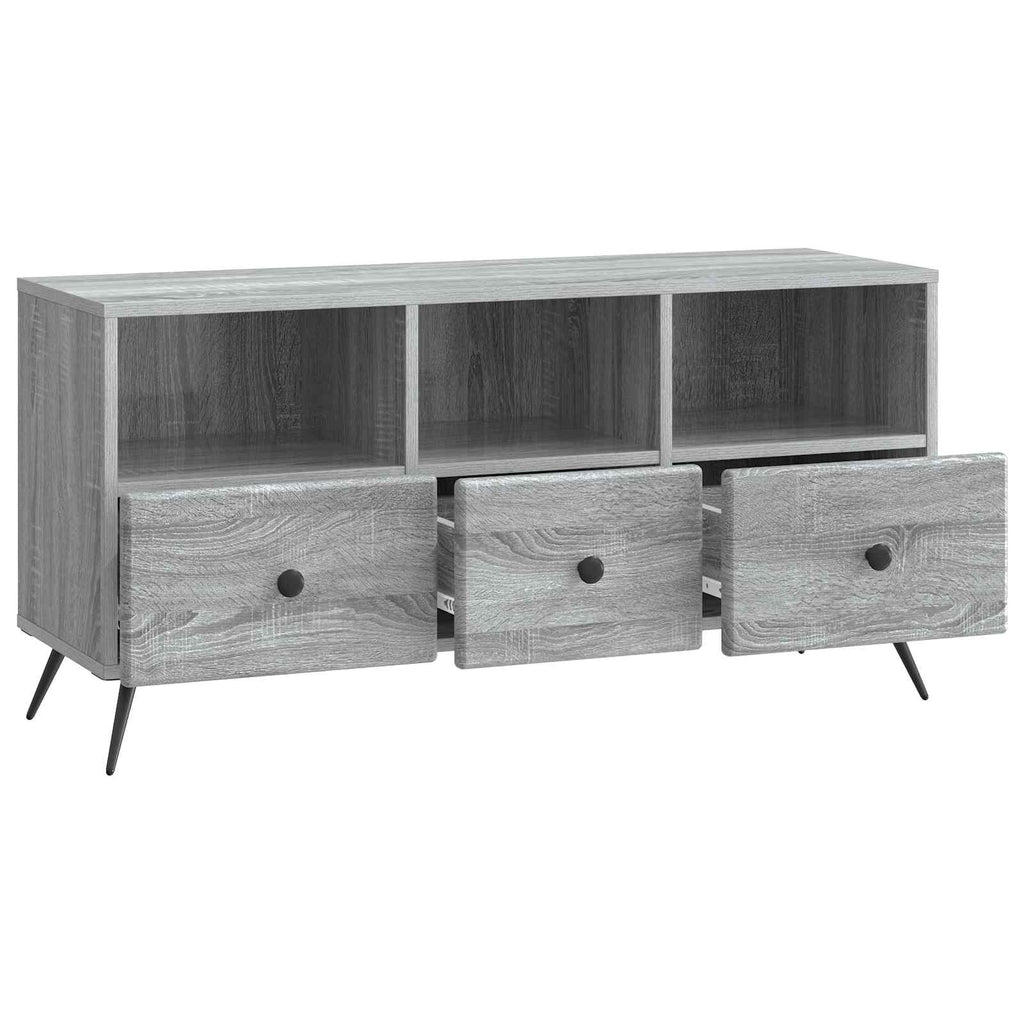 vidaXL Szafka pod telewizor z szufladą Szary Sonoma 102 x 34,5 x 50 cm