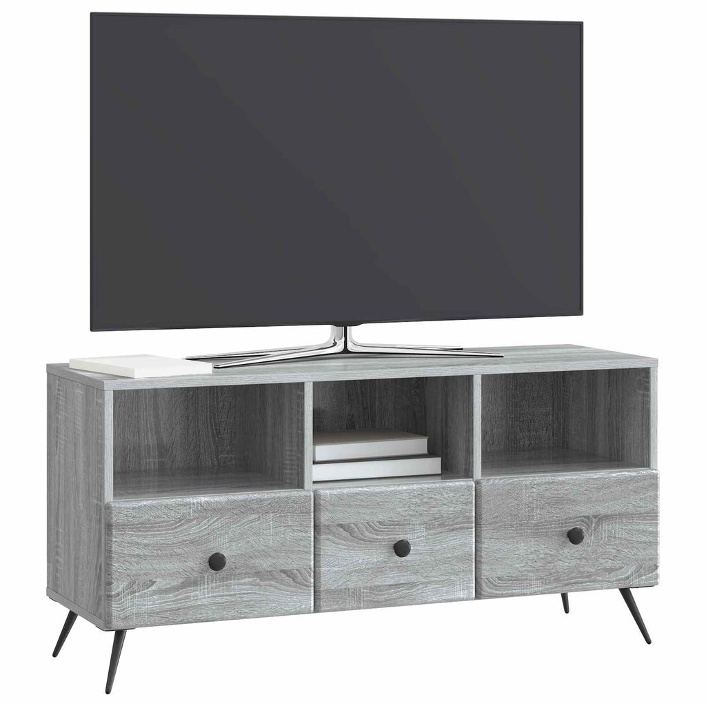 vidaXL Szafka pod telewizor z szufladą Szary Sonoma 102 x 34,5 x 50 cm
