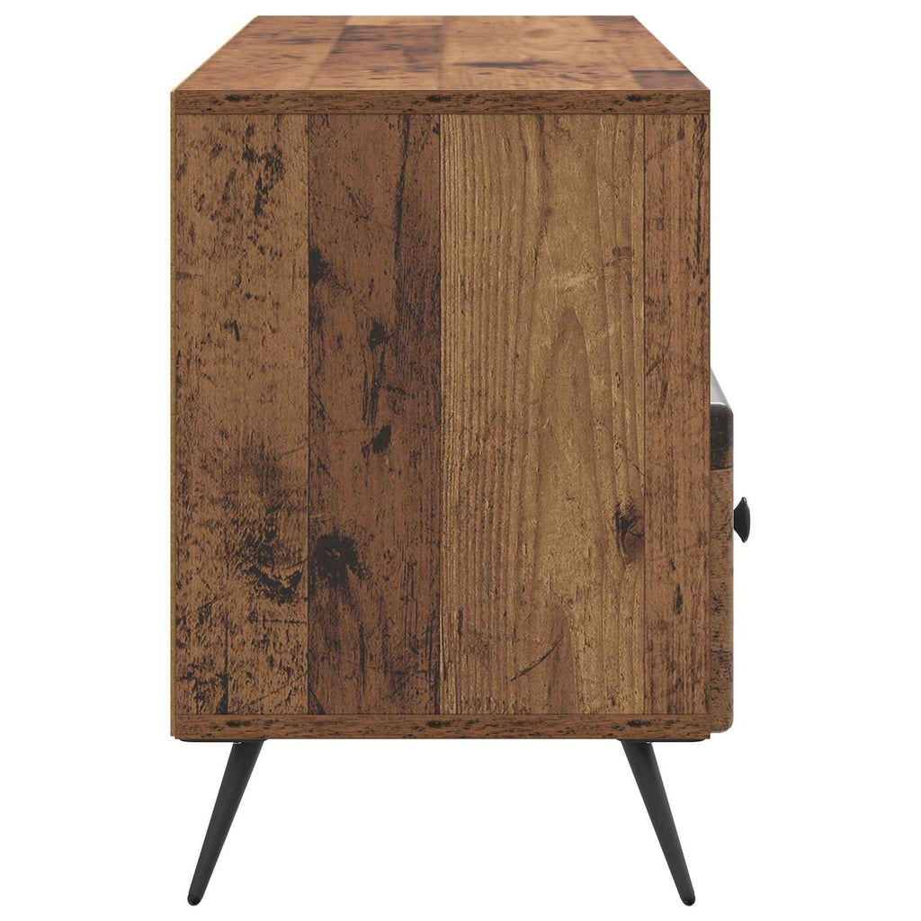 vidaXL Szafka pod telewizor z szufladą Stare drewno 102 x 34,5 x 50 cm