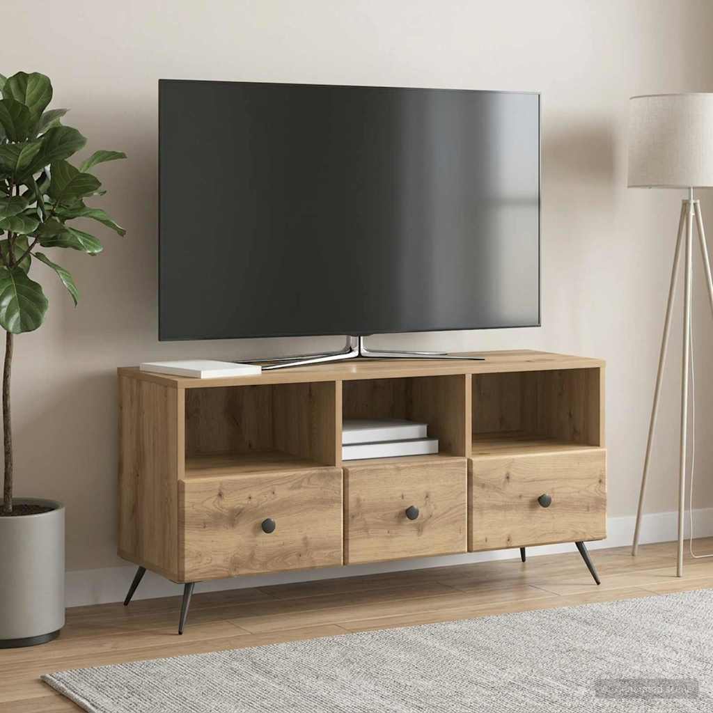 vidaXL Szafka pod telewizor 102 x 34,5 x 50 cm Dąb artisan