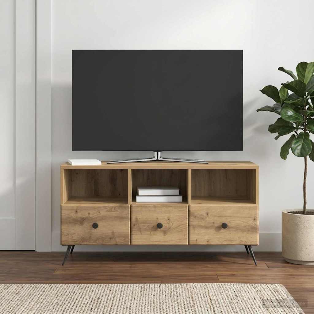 vidaXL Szafka pod telewizor 102 x 34,5 x 50 cm Dąb artisan