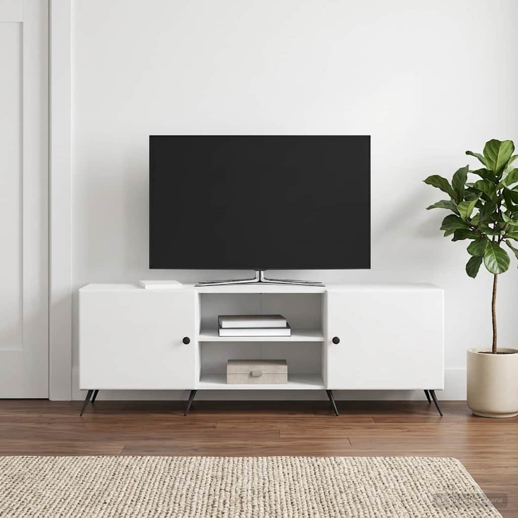 vidaXL Szafka pod telewizor Biały wysoki połysk 150 x 31 x 50 cm