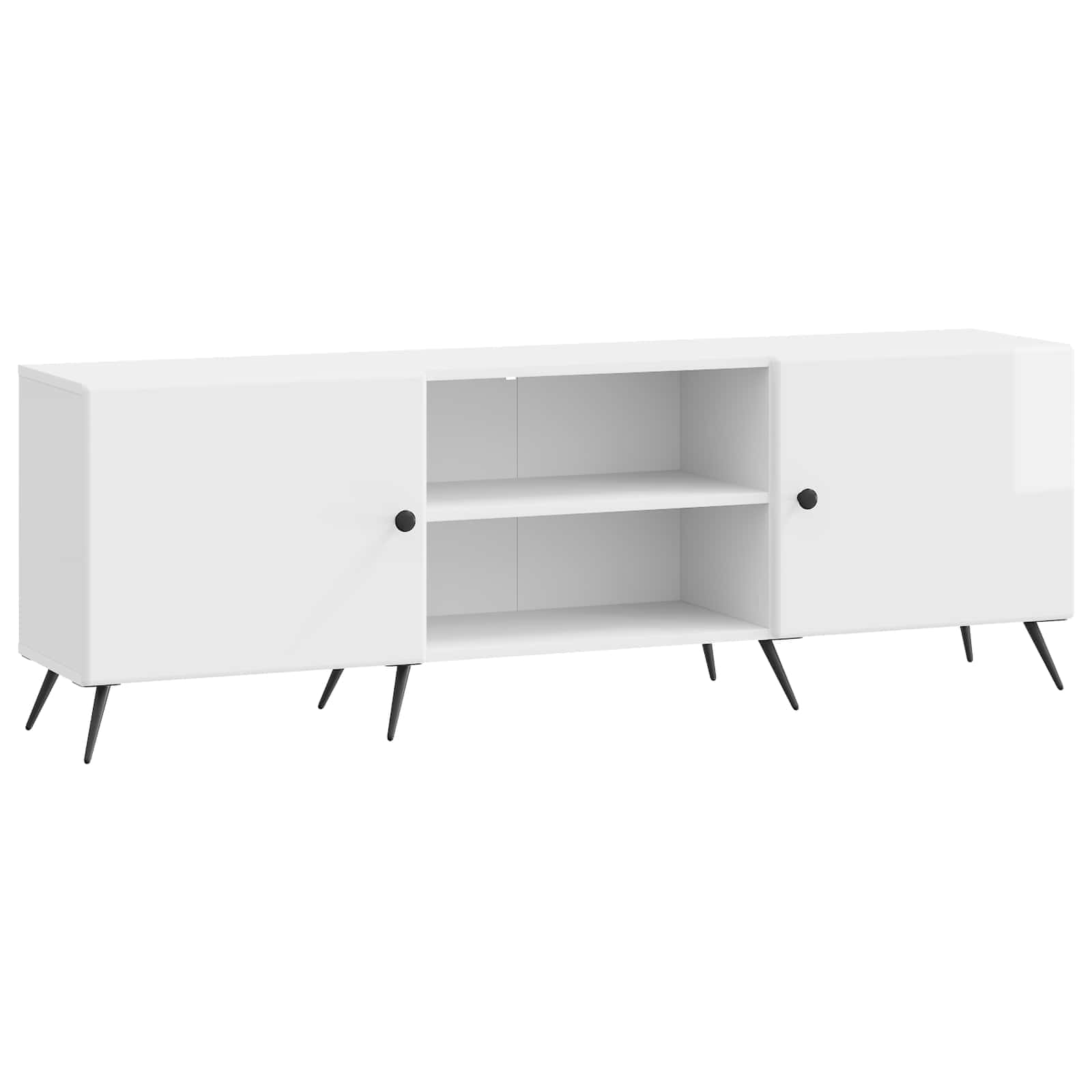 vidaXL Szafka pod telewizor Biały wysoki połysk 150 x 31 x 50 cm