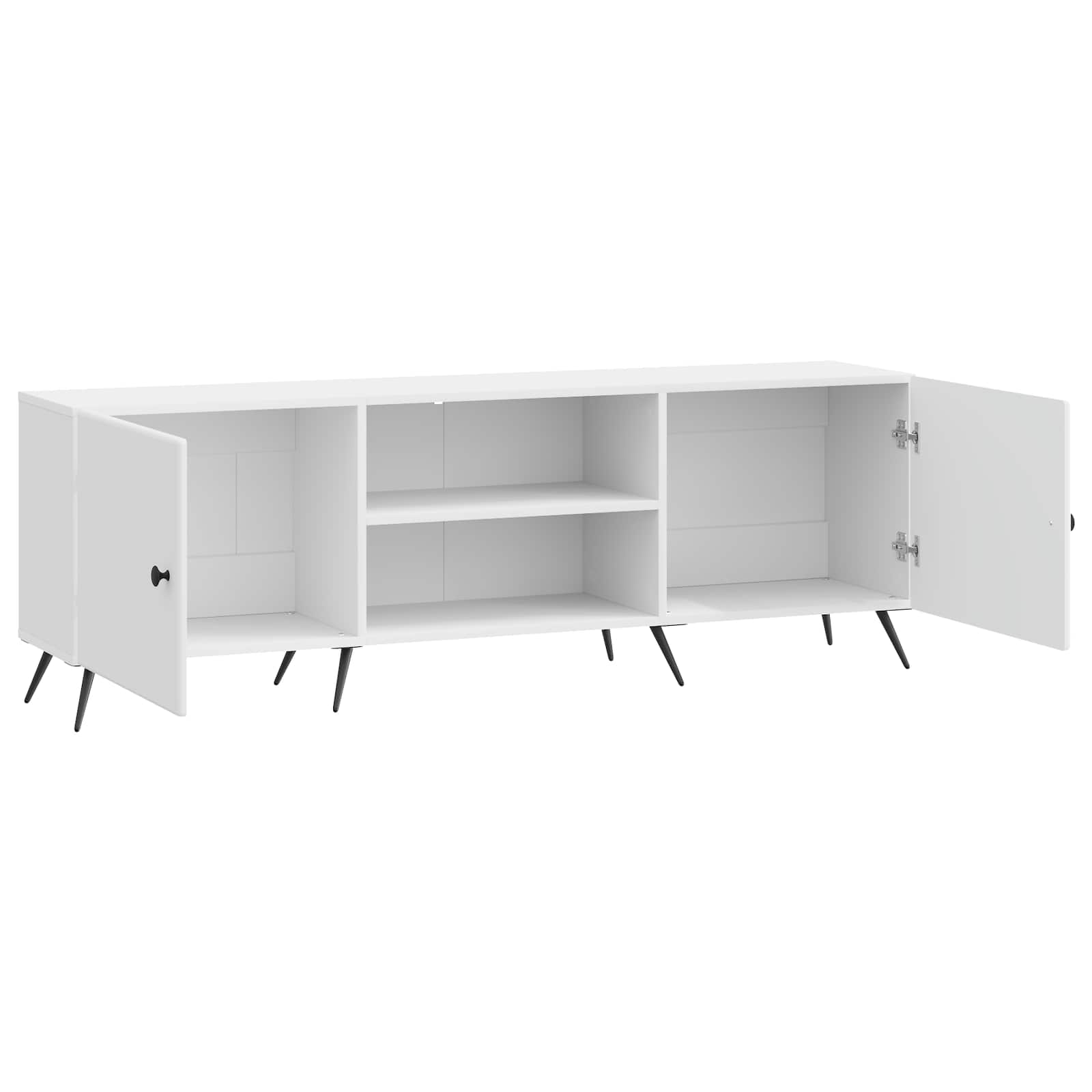 vidaXL Szafka pod telewizor Biały wysoki połysk 150 x 31 x 50 cm