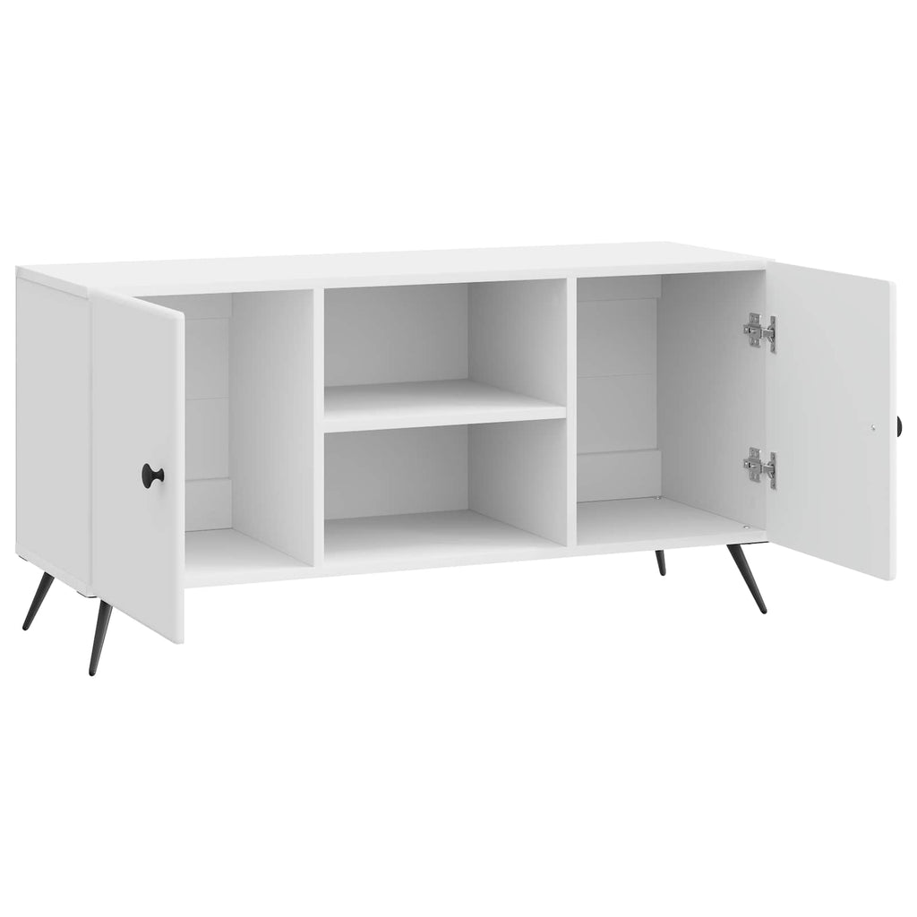 vidaXL Szafka pod telewizor Biały wysoki połysk 102 x 34,5 x 50 cm