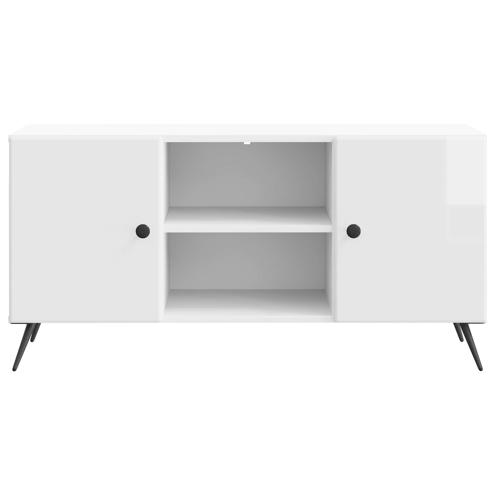 vidaXL Szafka pod telewizor Biały wysoki połysk 102 x 34,5 x 50 cm