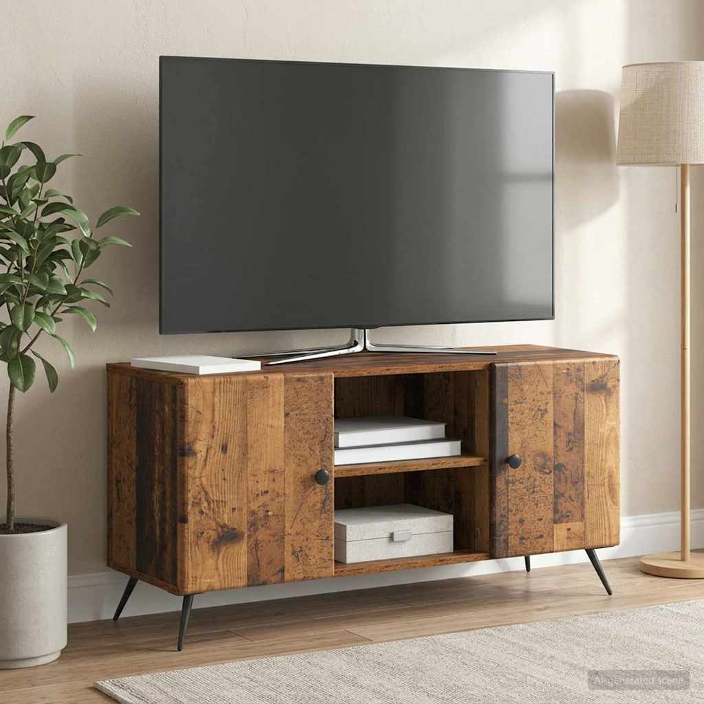 vidaXL Szafka pod telewizor Stare drewno 102 x 34,5 x 50 cm
