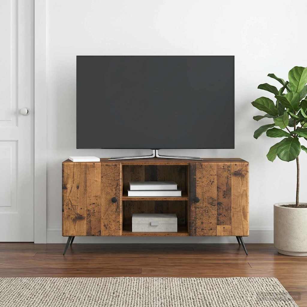 vidaXL Szafka pod telewizor Stare drewno 102 x 34,5 x 50 cm