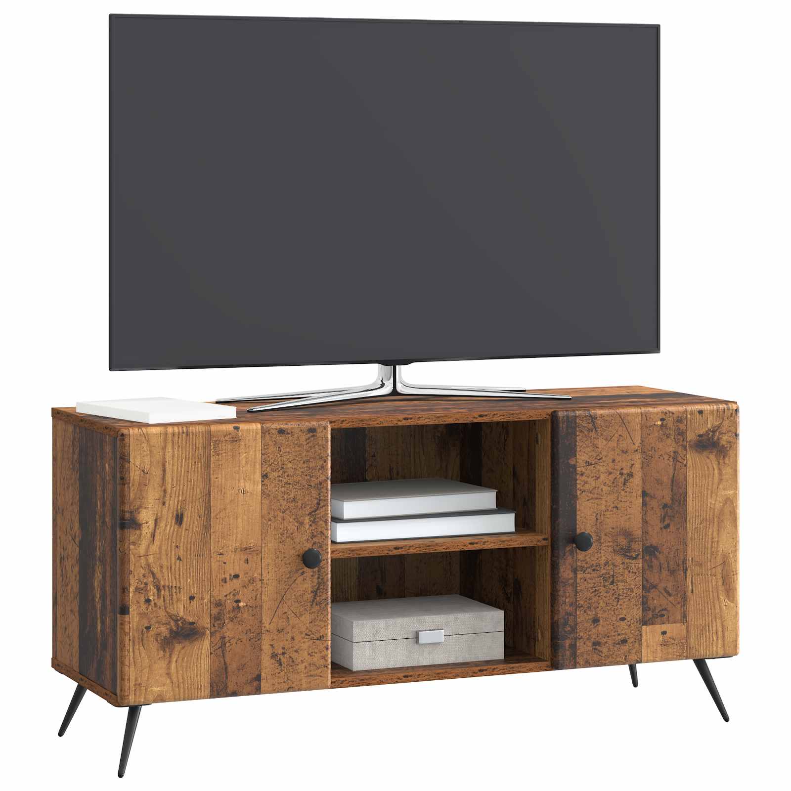 vidaXL Szafka pod telewizor Stare drewno 102 x 34,5 x 50 cm