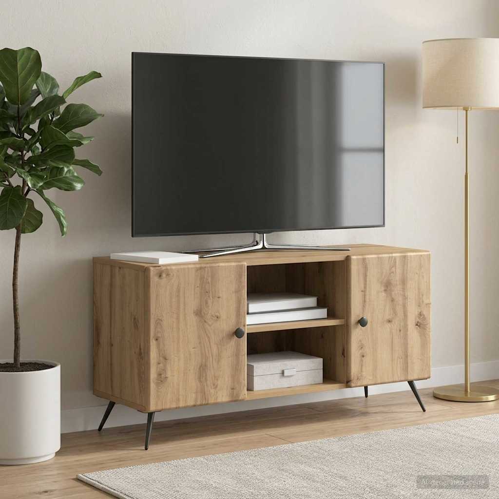 vidaXL Szafka pod telewizor 102 x 34,5 x 50 cm Dąb artisan