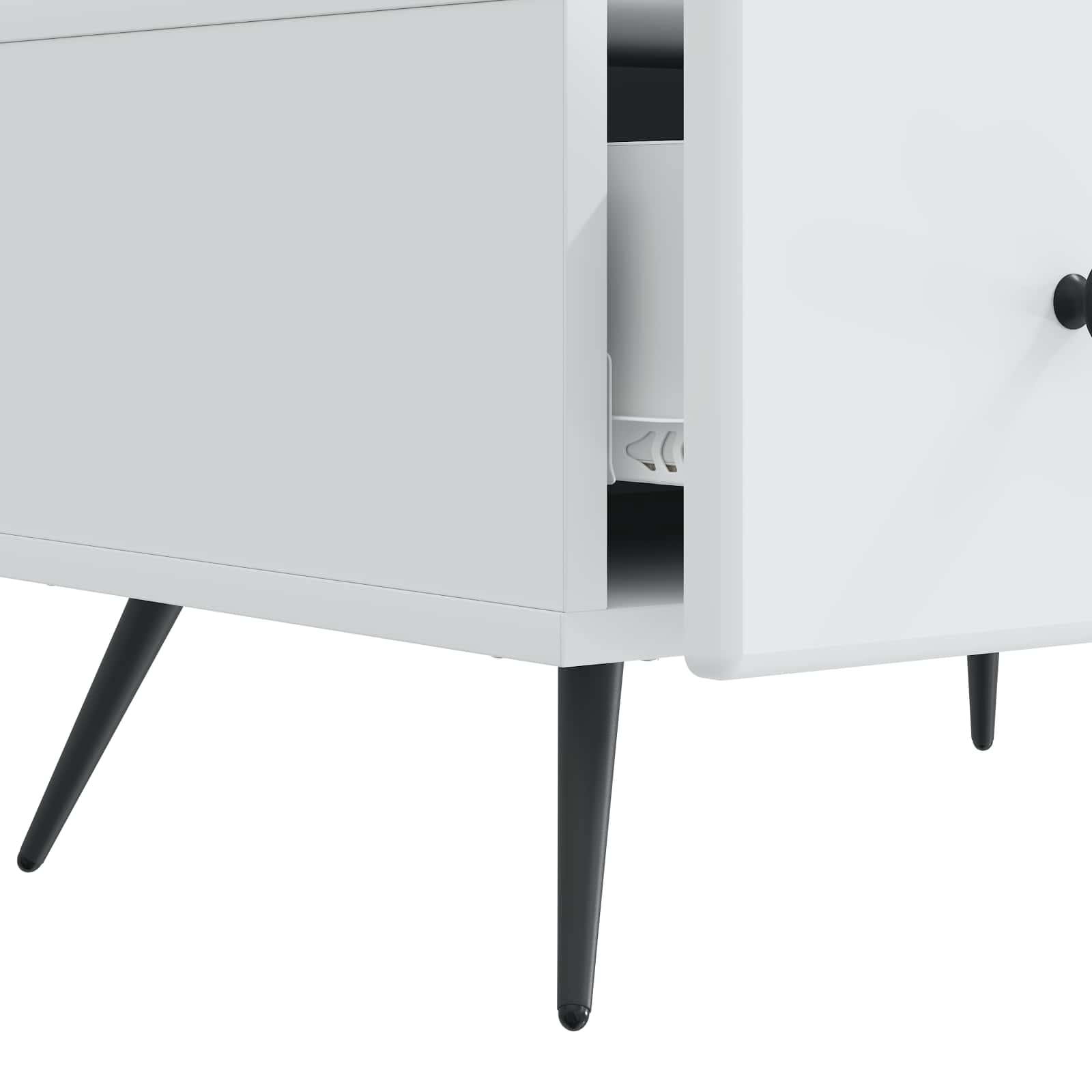 vidaXL Szafka pod telewizor z szufladą Biały 147 x 34,5 x 30 cm