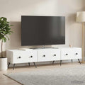 vidaXL Szafka pod telewizor z szufladą Biały 147 x 34,5 x 30 cm