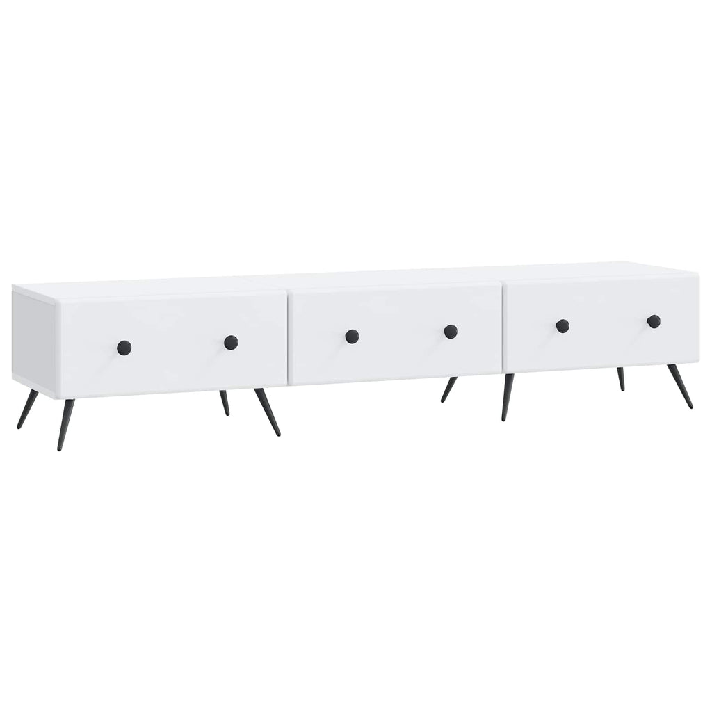 vidaXL Szafka pod telewizor z szufladą Biały 147 x 34,5 x 30 cm