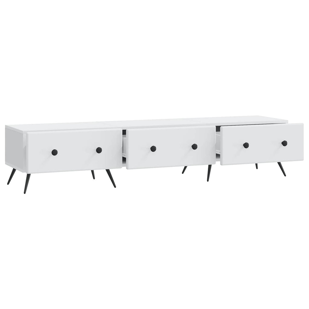vidaXL Szafka pod telewizor z szufladą Biały 147 x 34,5 x 30 cm