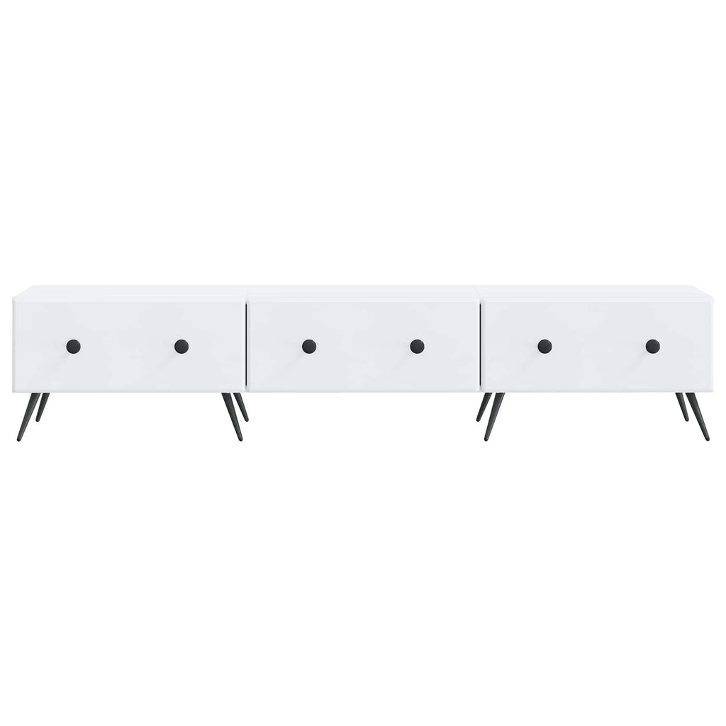 vidaXL Szafka pod telewizor z szufladą Biały 147 x 34,5 x 30 cm