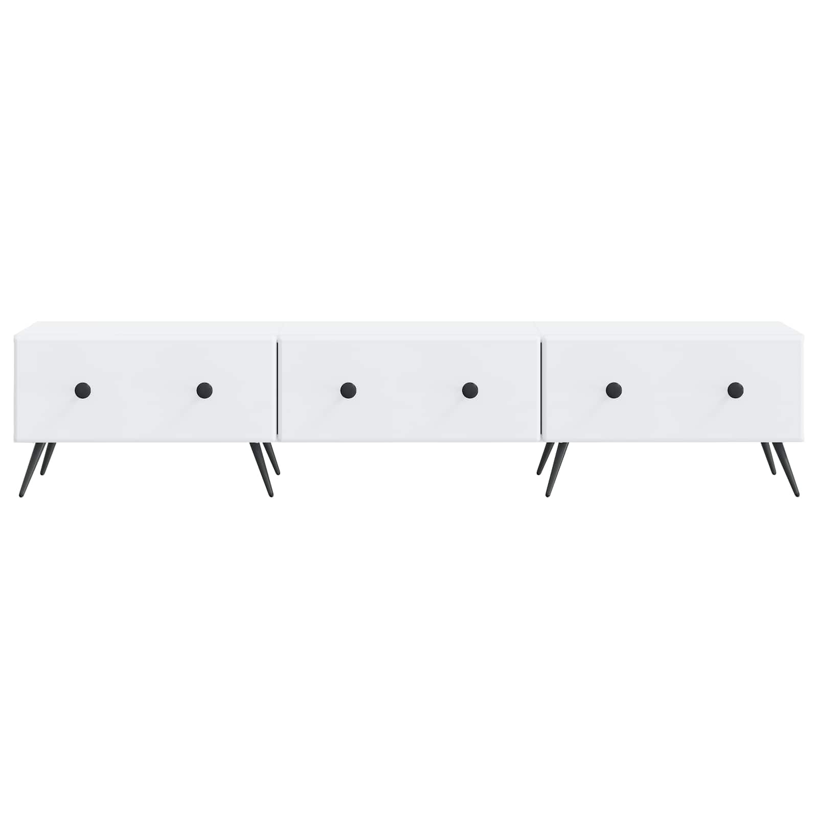 vidaXL Szafka pod telewizor z szufladą Biały 147 x 34,5 x 30 cm