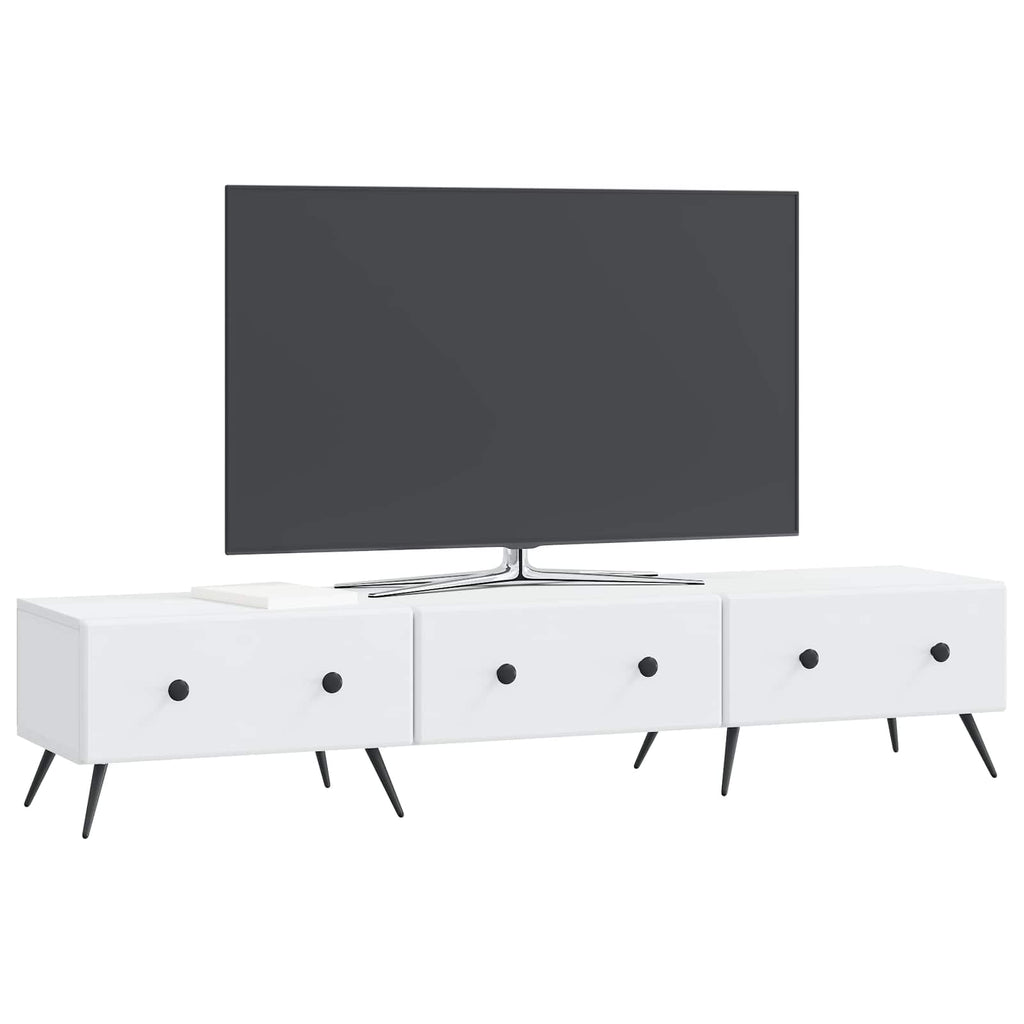 vidaXL Szafka pod telewizor z szufladą Biały 147 x 34,5 x 30 cm
