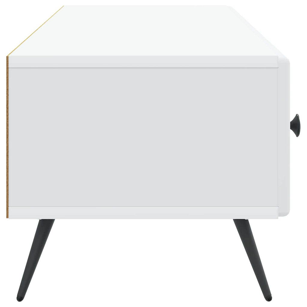 vidaXL Szafka pod telewizor z szufladą Biały 147 x 34,5 x 30 cm
