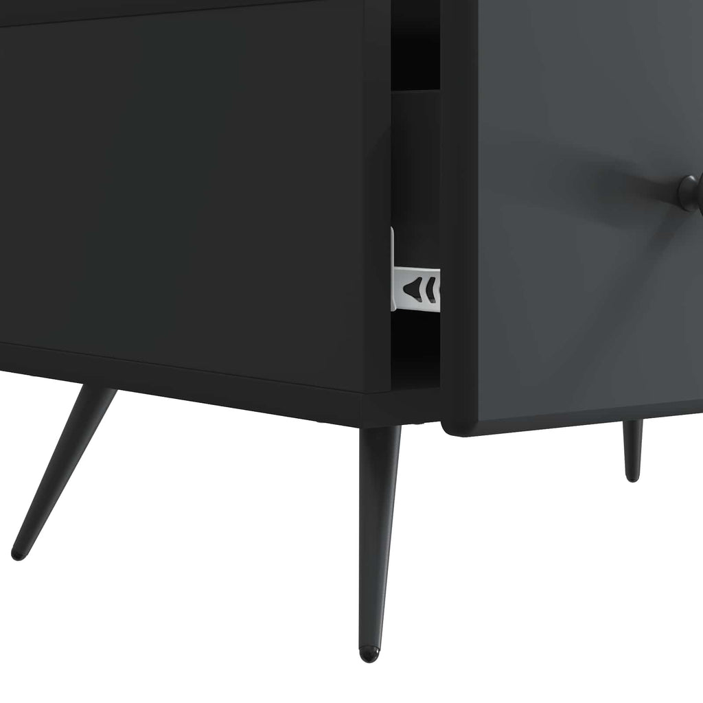 vidaXL Szafka pod telewizor z szufladą Czarny 147 x 34,5 x 30 cm