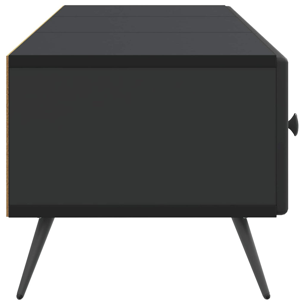 vidaXL Szafka pod telewizor z szufladą Czarny 147 x 34,5 x 30 cm