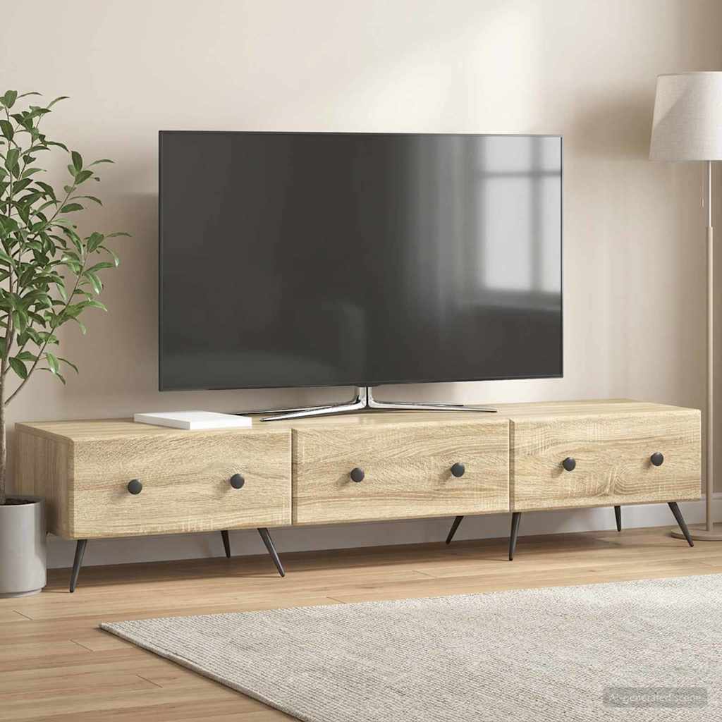 vidaXL Szafka pod telewizor z szufladą dąb Sonoma 147 x 34,5 x 30 cm
