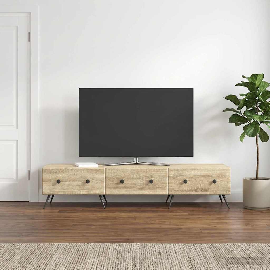 vidaXL Szafka pod telewizor z szufladą dąb Sonoma 147 x 34,5 x 30 cm
