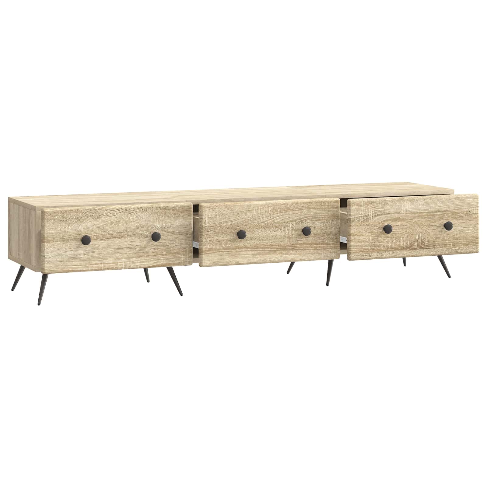 vidaXL Szafka pod telewizor z szufladą dąb Sonoma 147 x 34,5 x 30 cm
