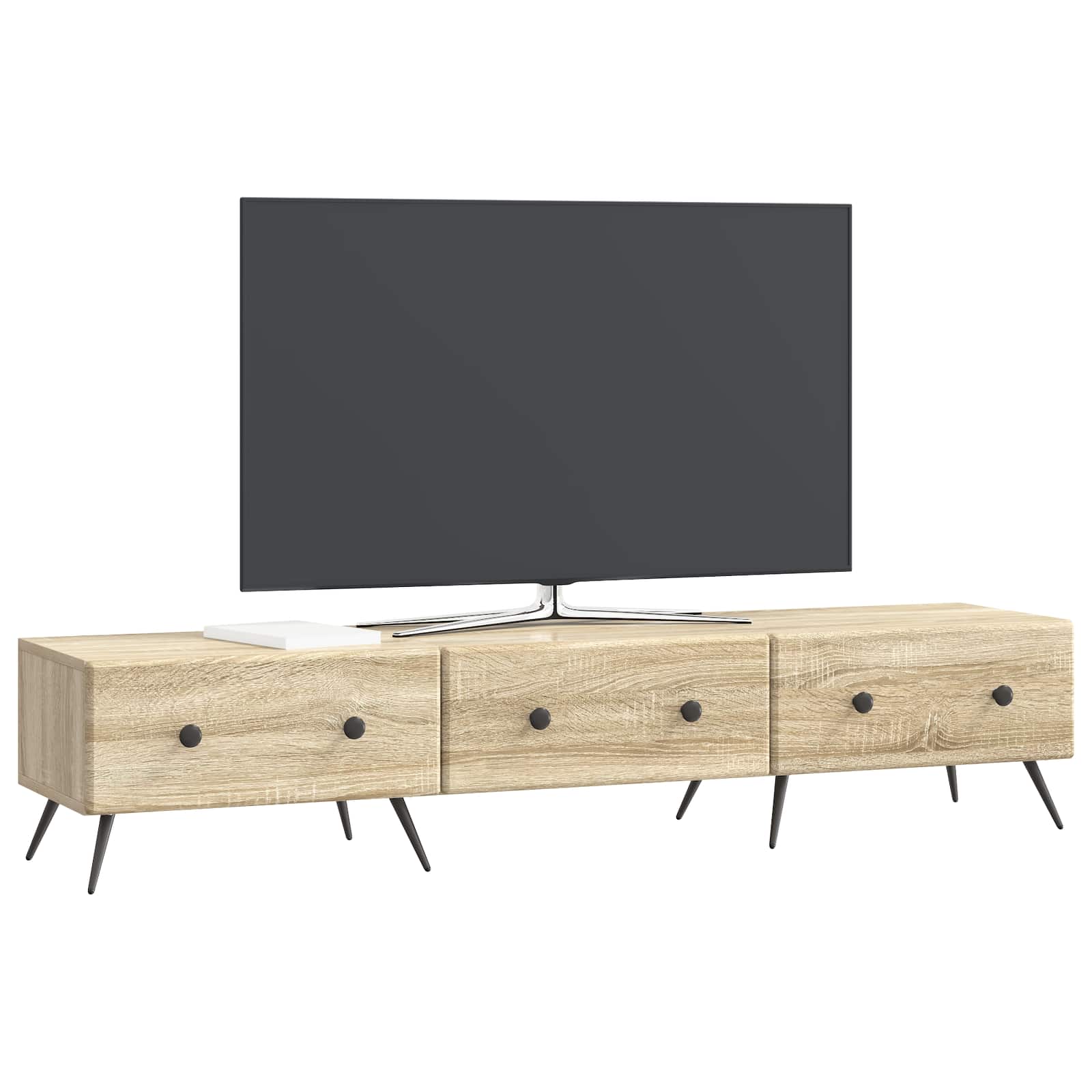 vidaXL Szafka pod telewizor z szufladą dąb Sonoma 147 x 34,5 x 30 cm