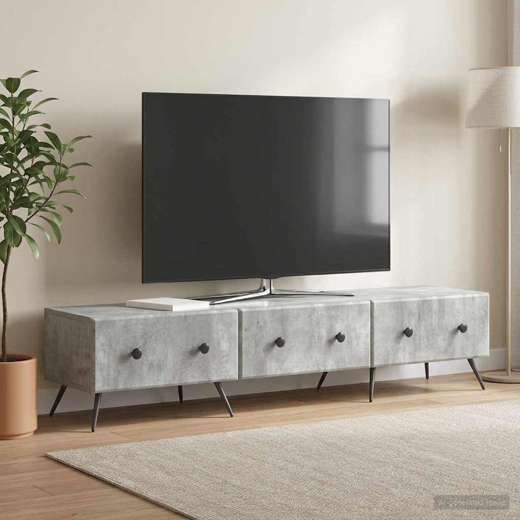 vidaXL Szafka pod telewizor Betonowy szary 147 x 34,5 x 30 cm