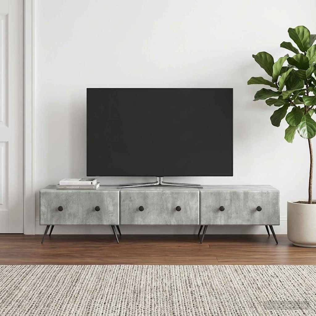 vidaXL Szafka pod telewizor Betonowy szary 147 x 34,5 x 30 cm