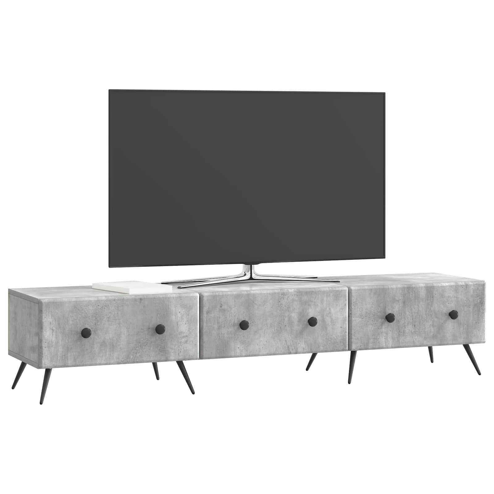 vidaXL Szafka pod telewizor Betonowy szary 147 x 34,5 x 30 cm
