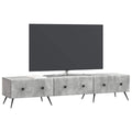 vidaXL Szafka pod telewizor Betonowy szary 147 x 34,5 x 30 cm