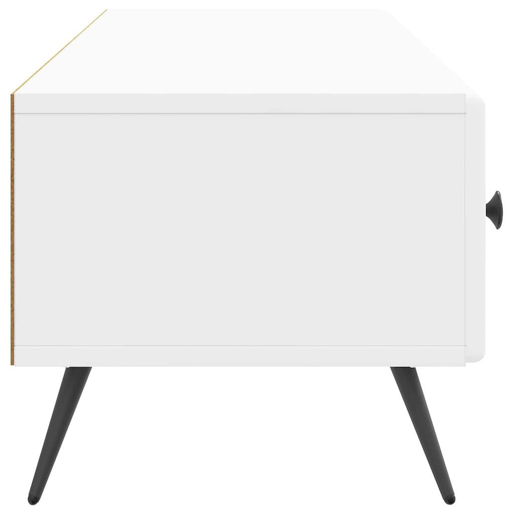 vidaXL Szafka pod telewizor Biały wysoki połysk 147 x 34,5 x 30 cm