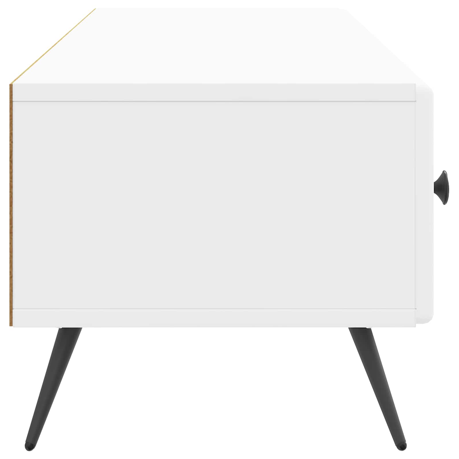 vidaXL Szafka pod telewizor Biały wysoki połysk 147 x 34,5 x 30 cm