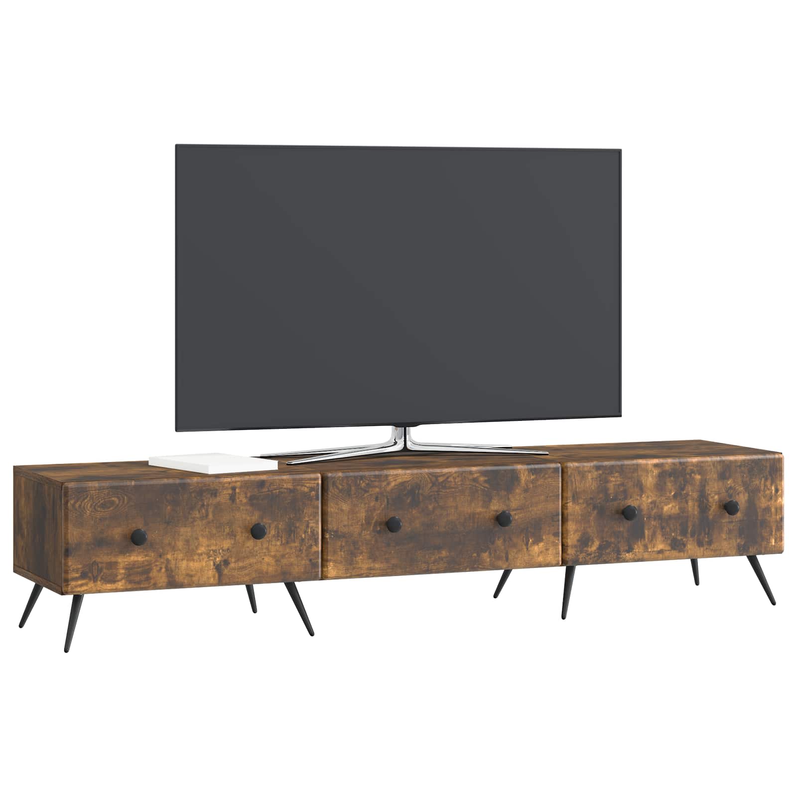 vidaXL Szafka pod telewizor z szufladą Dąb wędzony 147 x 34,5 x 30 cm