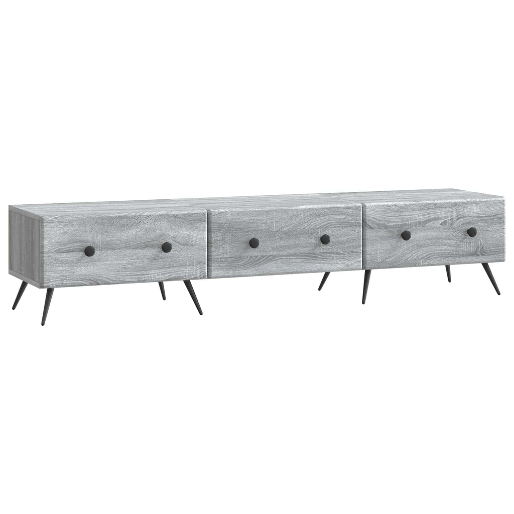 vidaXL Szafka pod telewizor z szufladą Szary Sonoma 147 x 34,5 x 30 cm
