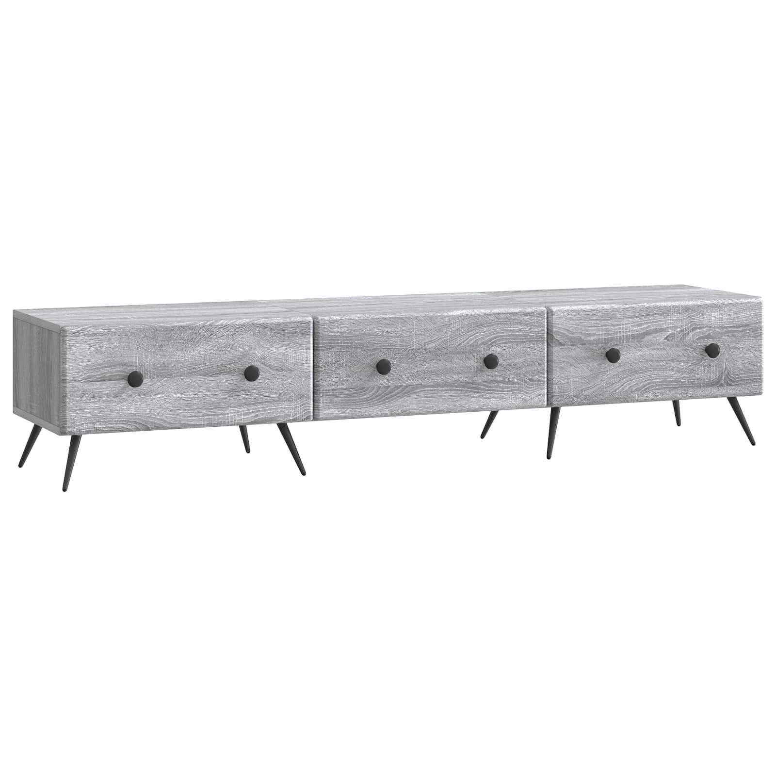 vidaXL Szafka pod telewizor z szufladą Szary Sonoma 147 x 34,5 x 30 cm