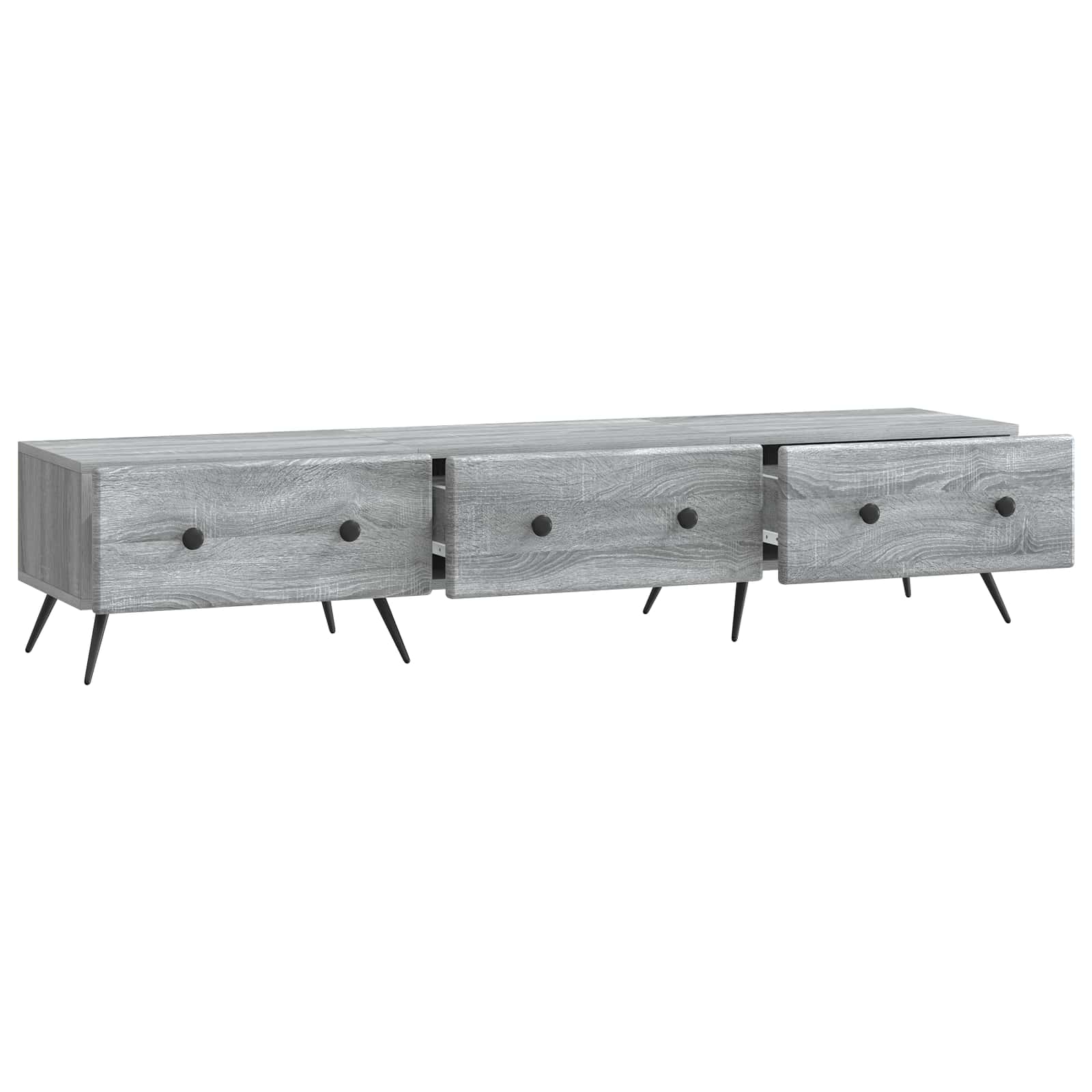 vidaXL Szafka pod telewizor z szufladą Szary Sonoma 147 x 34,5 x 30 cm
