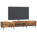 vidaXL Szafka pod telewizor z szufladą Stare drewno 147 x 34,5 x 30 cm