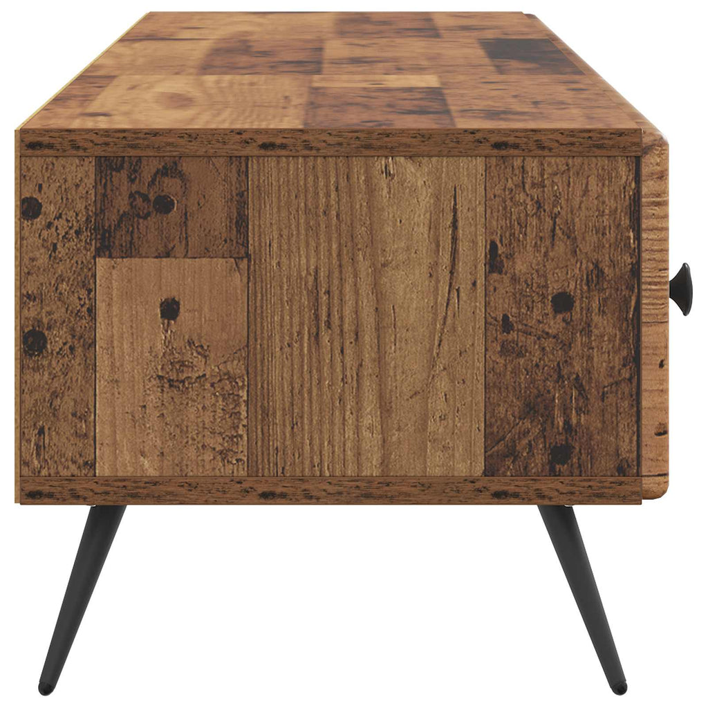 vidaXL Szafka pod telewizor z szufladą Stare drewno 147 x 34,5 x 30 cm