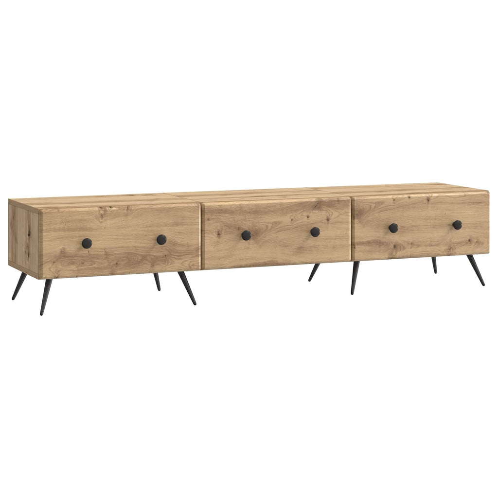 vidaXL Szafka pod telewizor z szufladą Dąb artisan 147 x 34,5 x 30 cm